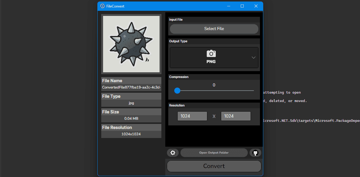 FileConvert screenshot