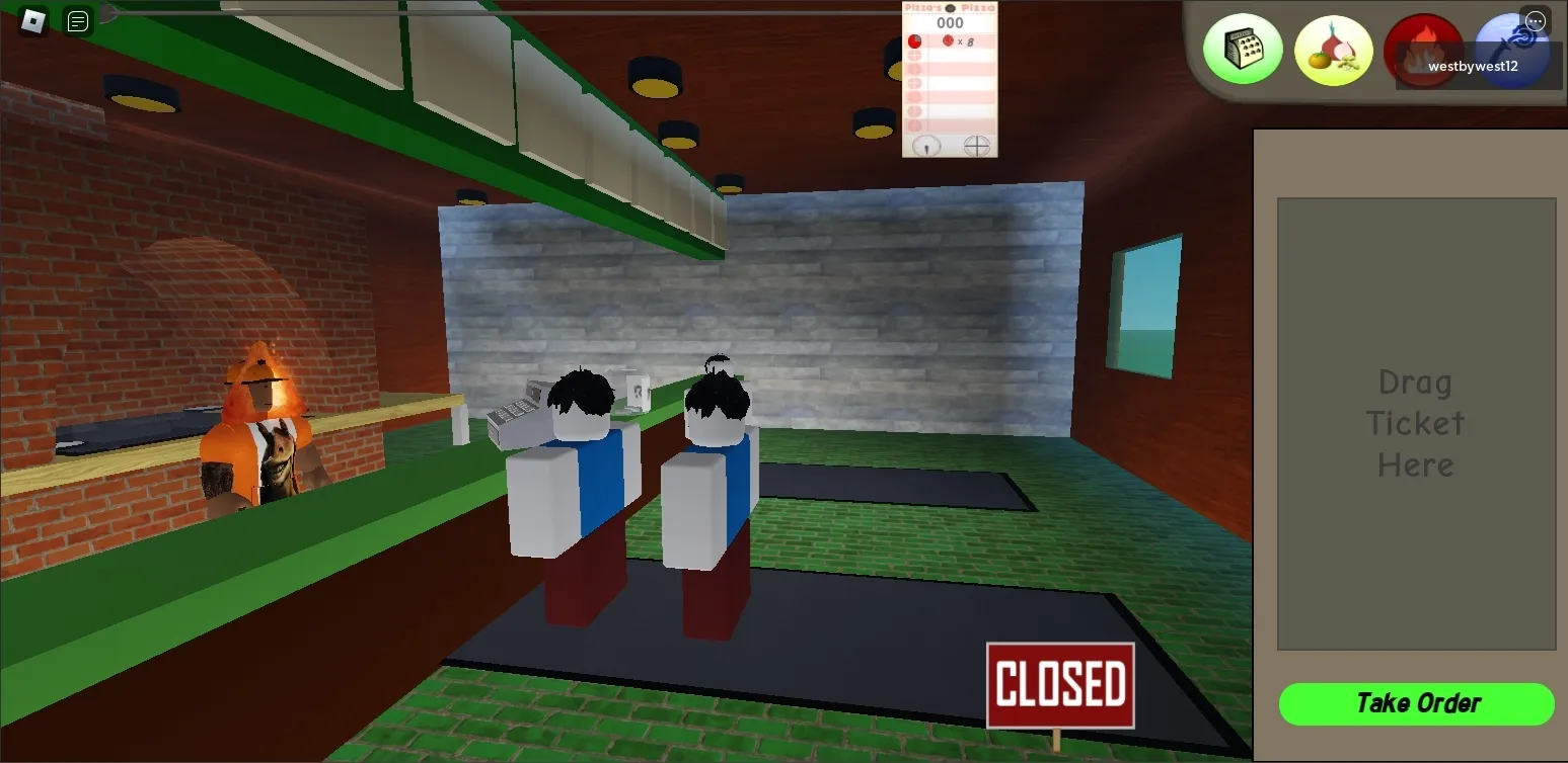 Weston's Pizzeria | Customer Queue / Ticket Taking UI